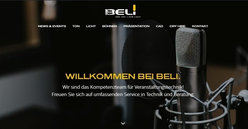 Screenshot der Website